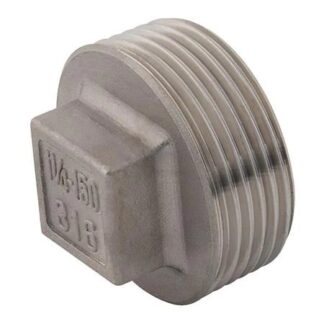 STAINLESS STEEL SQUARE HEADED PLUG BSPT 316