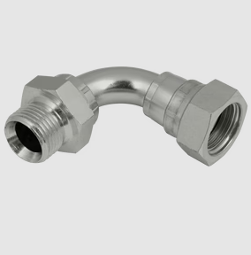 BSPP Male x BSPP Swivel Female 90 swept elbow 60° Cone