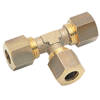 tee compression brass