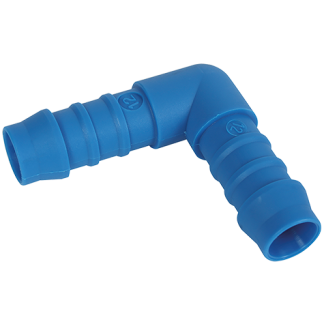 EQUAL HOSE ELBOW BLUE PLASTIC